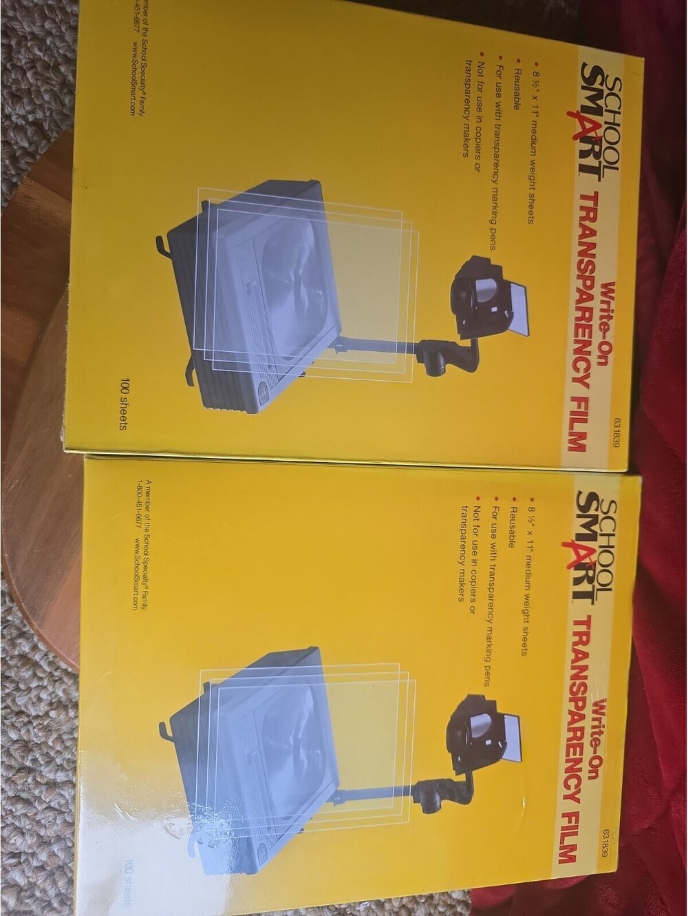 Lot Of 2 School Smart Transparency Film 100 8.5”x11" Sheets 631839
